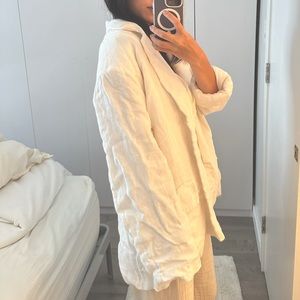 Vintage Italian white linen blazer size M/L